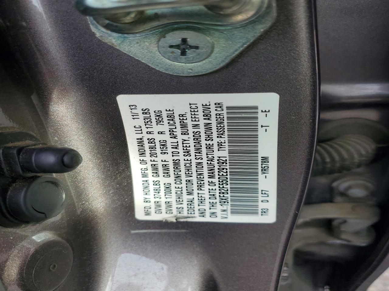2013 HONDA CIVIC LX photo 23