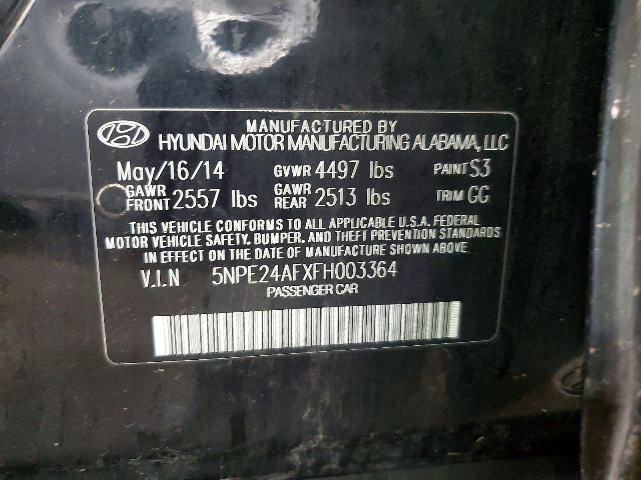 2015 HYUNDAI SONATA SE photo 23