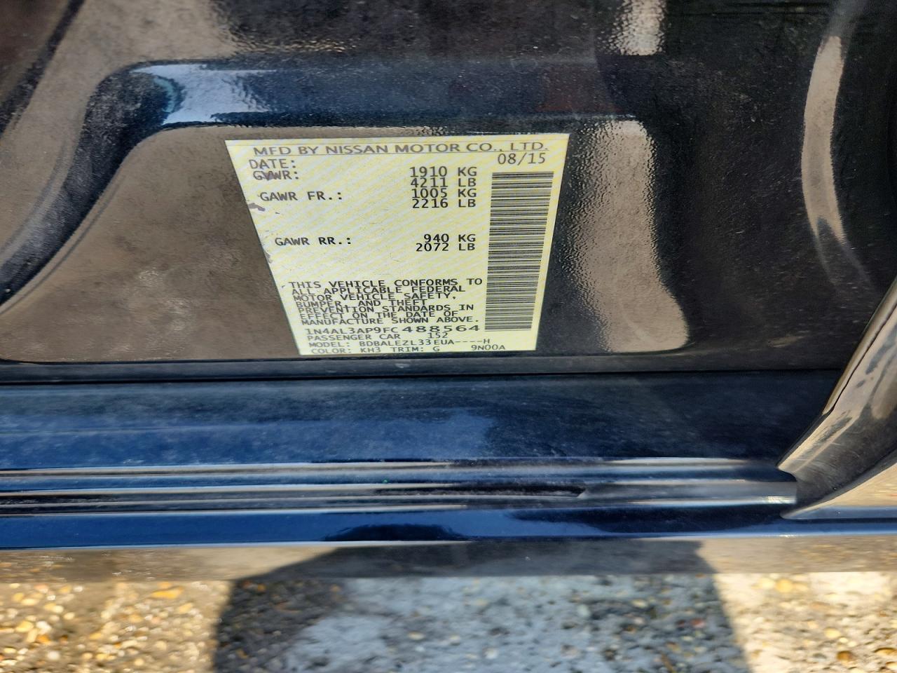 2015 NISSAN ALTIMA 2.5 S photo 23