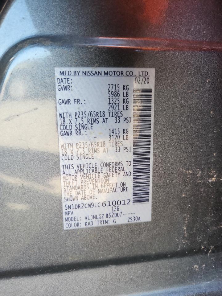 2020 NISSAN PATHFINDER SL photo 12