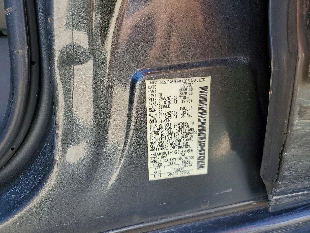 2008 NISSAN PATHFINDER S photo 12