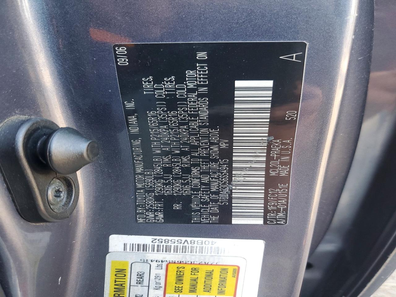 2006 TOYOTA SIENNA CE photo 14