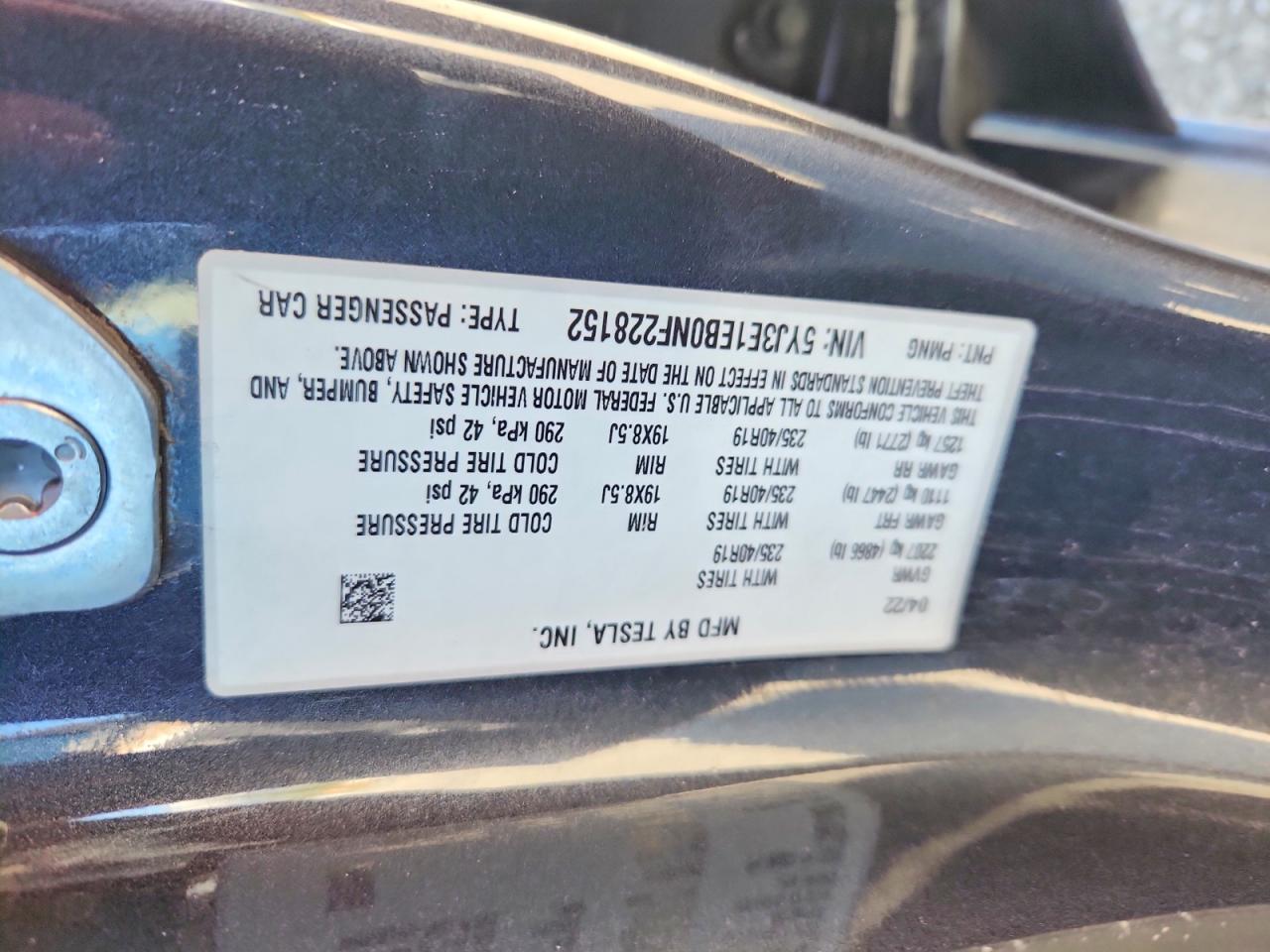 2022 TESLA MODEL 3 photo 12