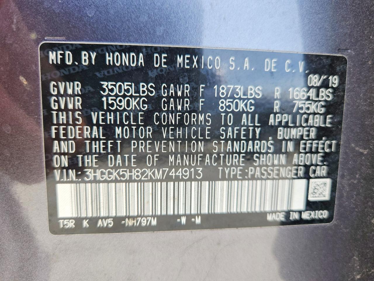 2019 HONDA FIT EX photo 23
