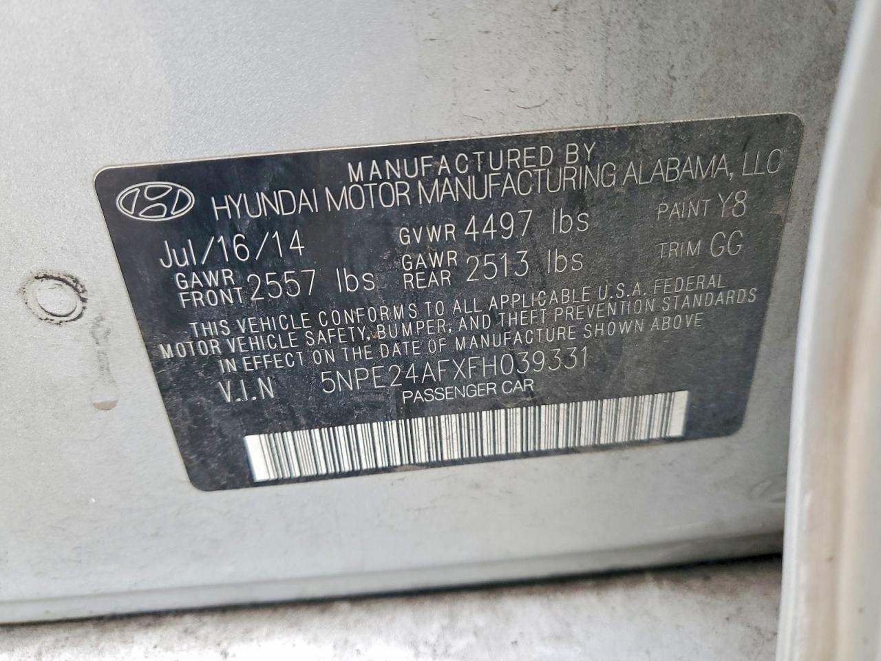 2015 HYUNDAI SONATA SE photo 34