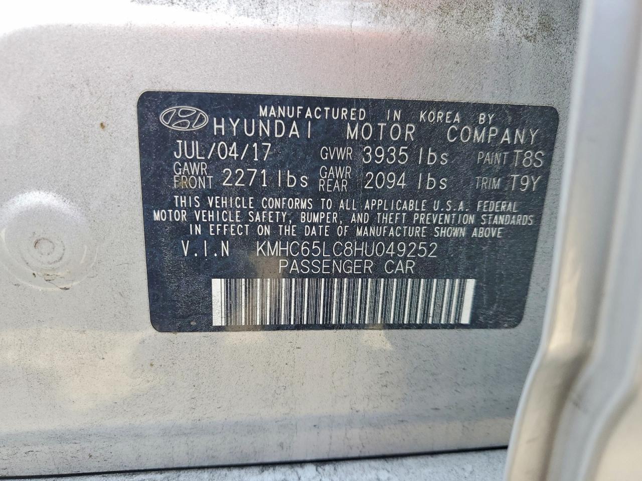 2017 HYUNDAI IONIQ BLUE photo 12