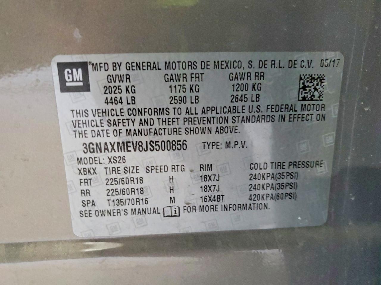 2018 CHEVROLET EQUINOX PREMIER photo 12