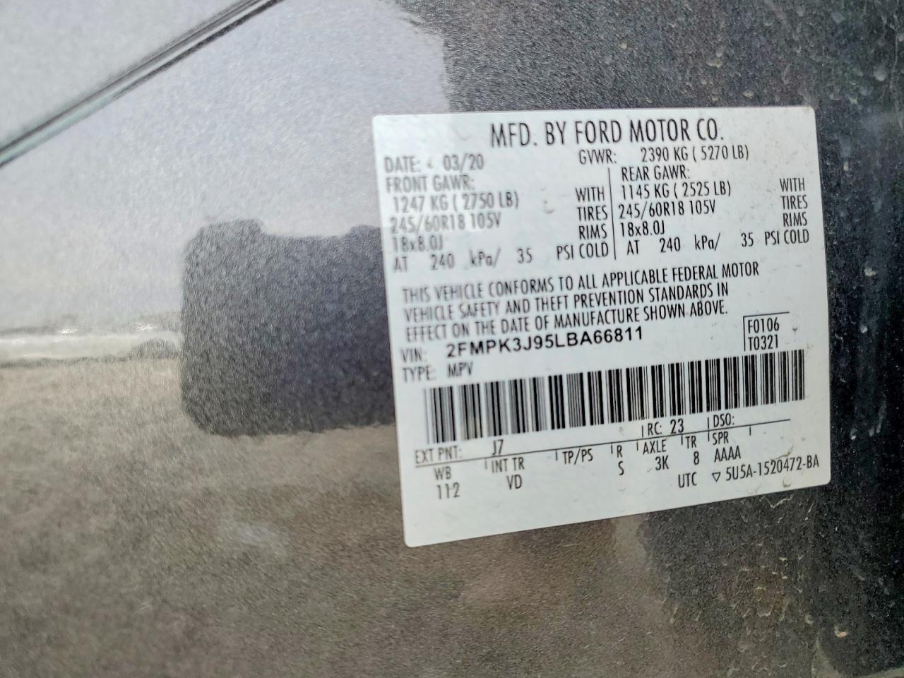 2020 FORD EDGE SEL photo 25