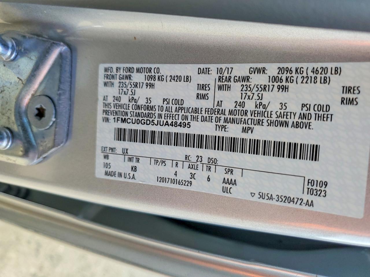 2018 FORD ESCAPE SE photo 25