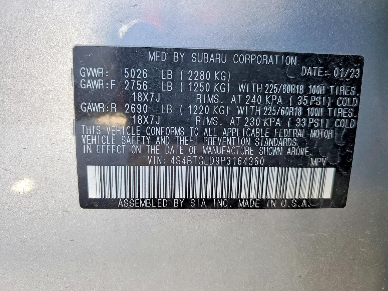 2023 SUBARU OUTBACK ONYX EDITION XT photo 25