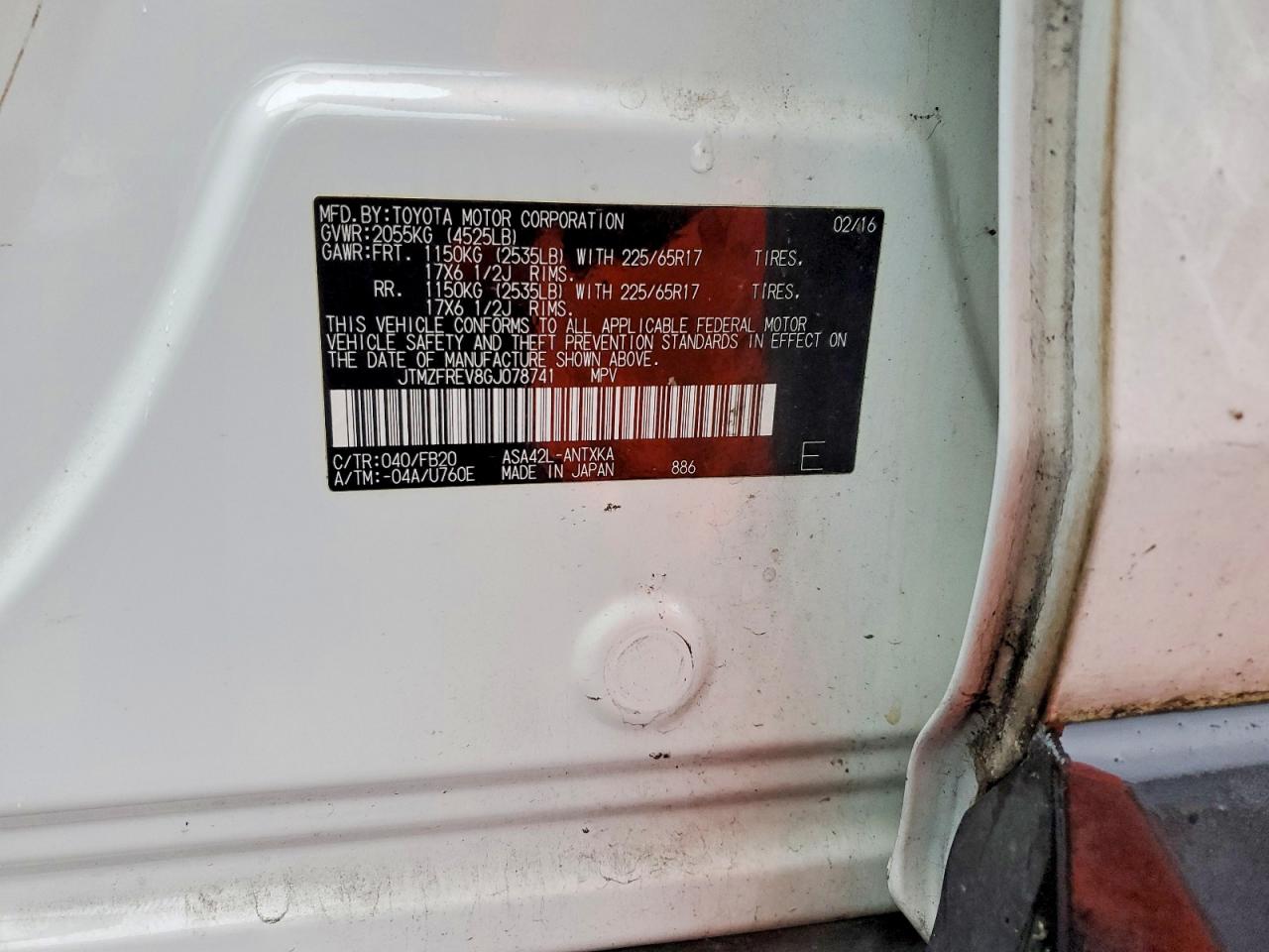 2016 TOYOTA RAV4 LE photo 12