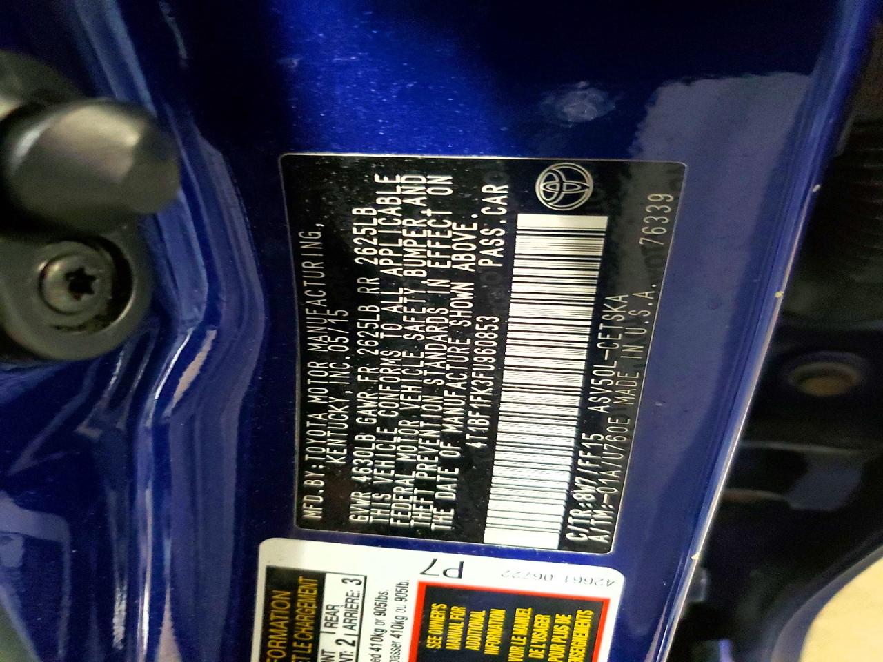2015 TOYOTA CAMRY SE photo 23