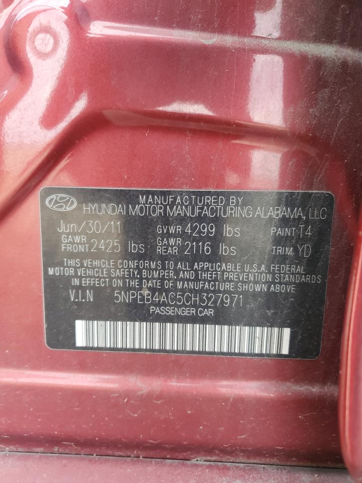 2012 HYUNDAI SONATA GLS photo 12