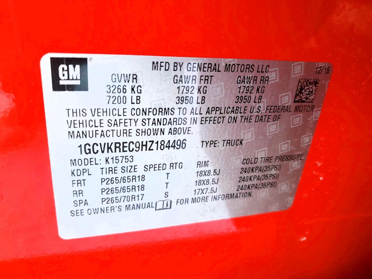 2017 CHEVROLET SILVERADO K1500 LT photo 34