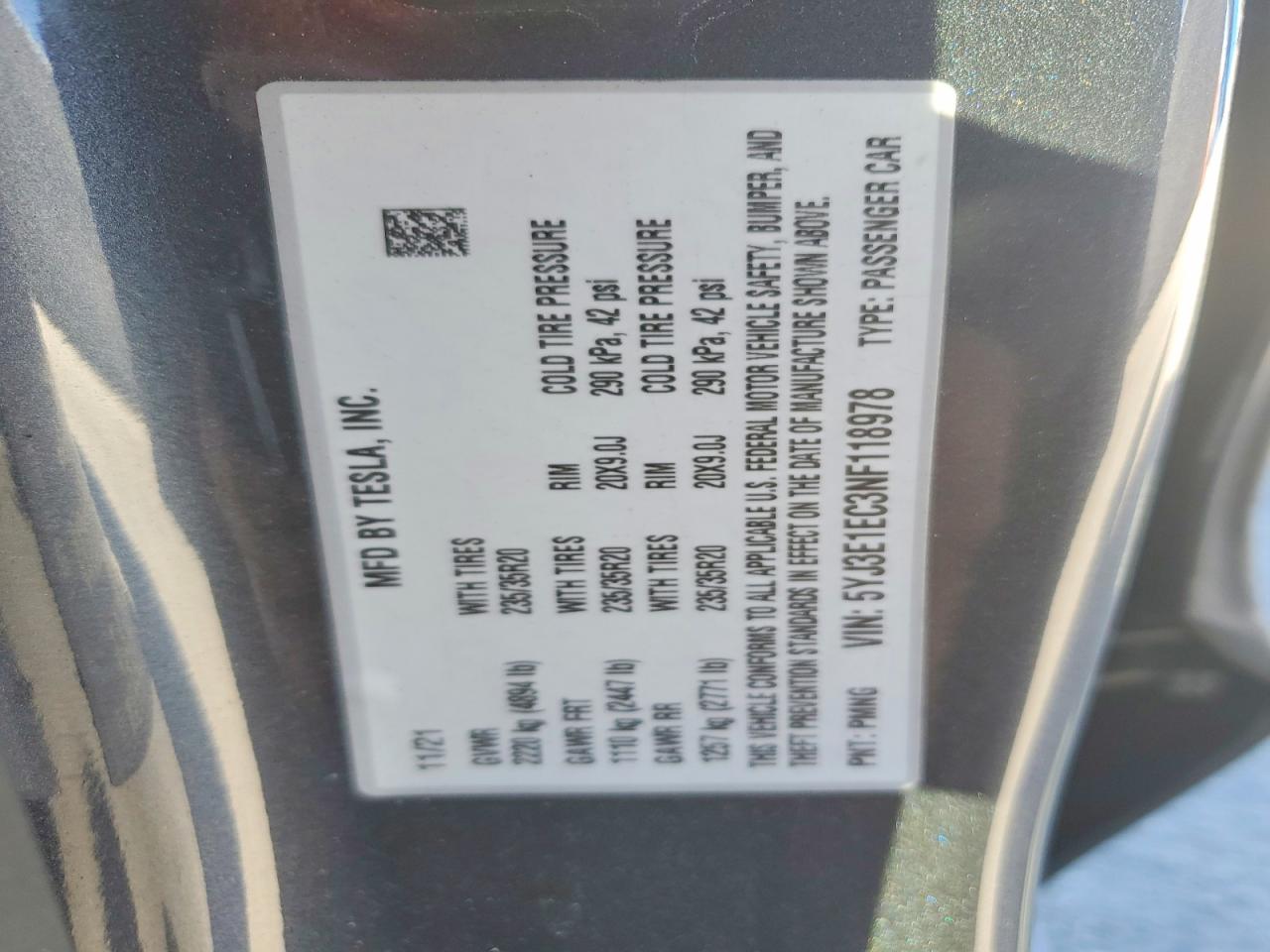 2022 TESLA MODEL 3 photo 12