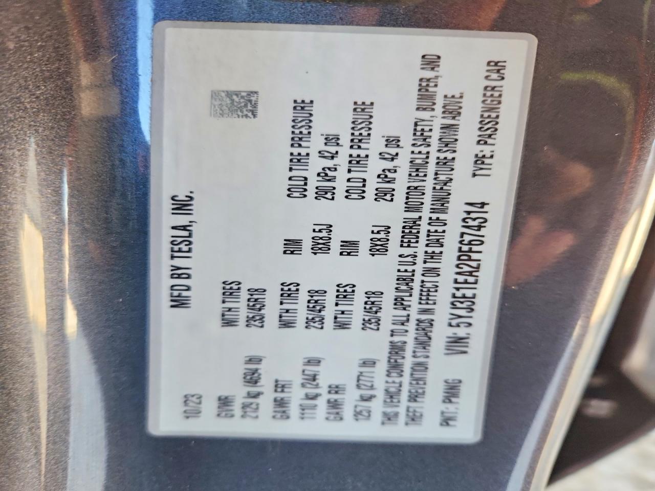 2023 TESLA MODEL 3 photo 34