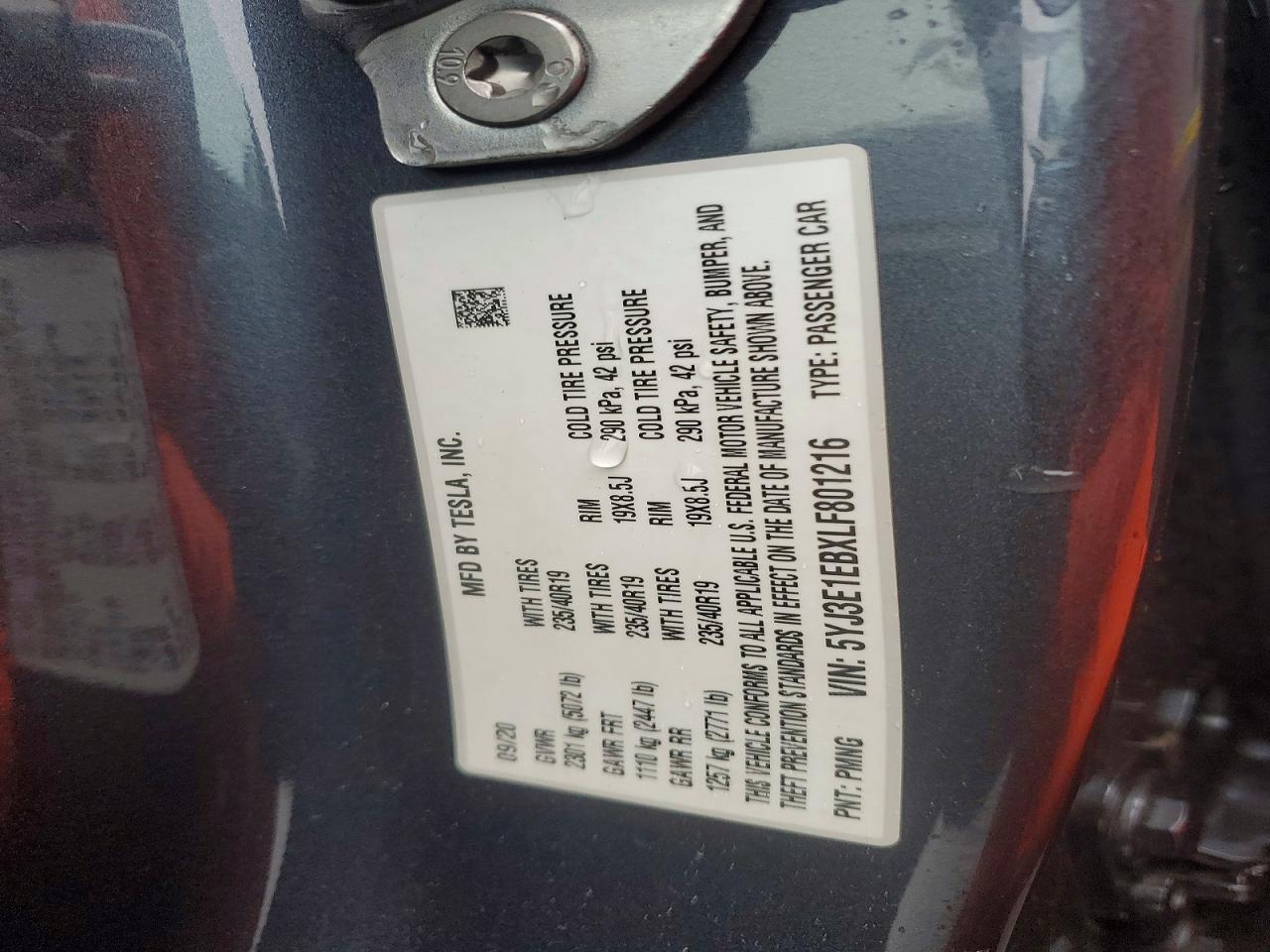 2020 TESLA MODEL 3 photo 23