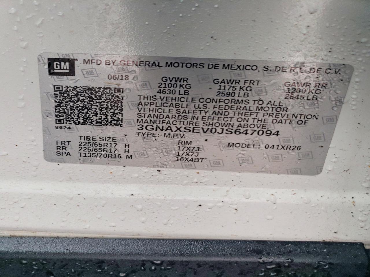 2018 CHEVROLET EQUINOX LT photo 37