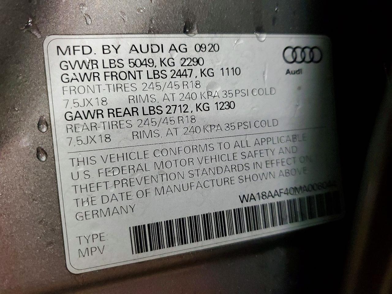 2021 AUDI A4 ALLROAD PREMIUM PLUS photo 37