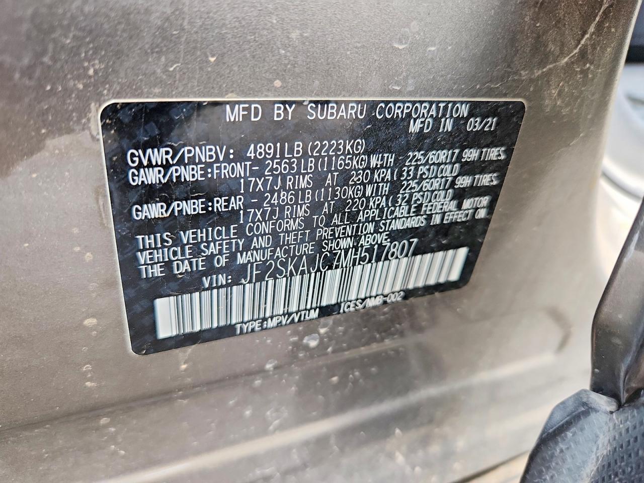2021 SUBARU FORESTER PREMIUM photo 25