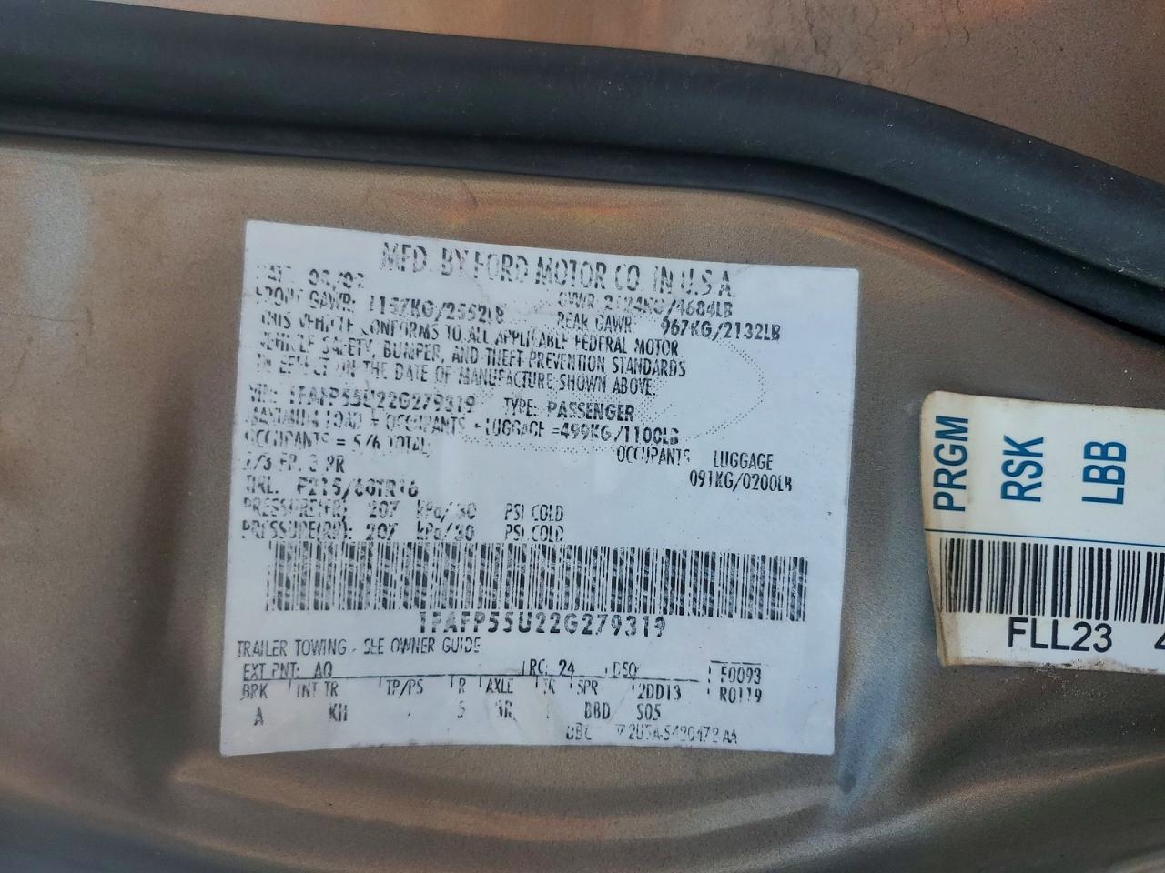 2004 FORD TAURUS SES photo 23