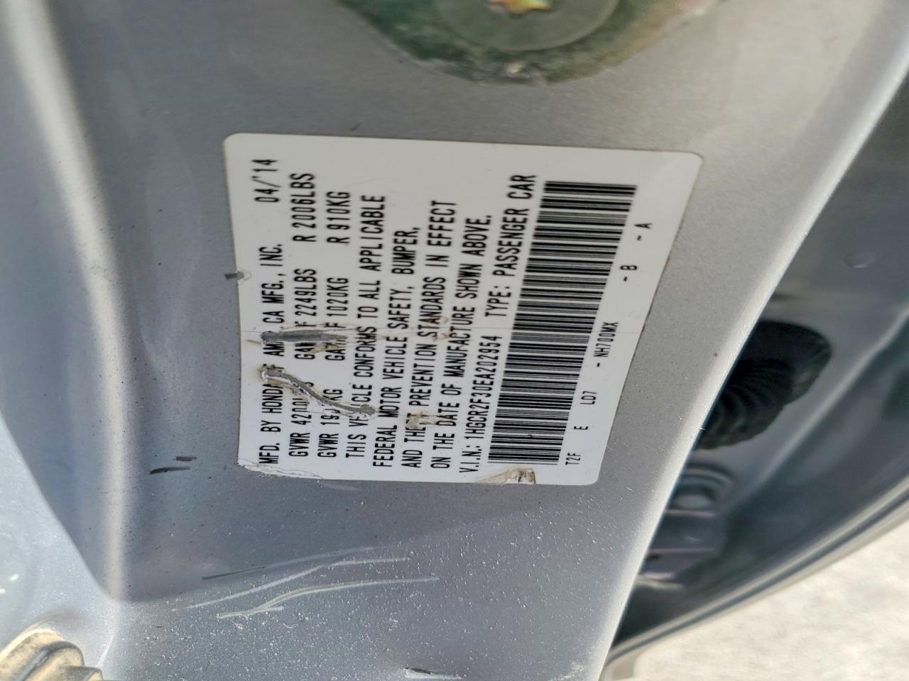 2014 HONDA ACCORD LX photo 37