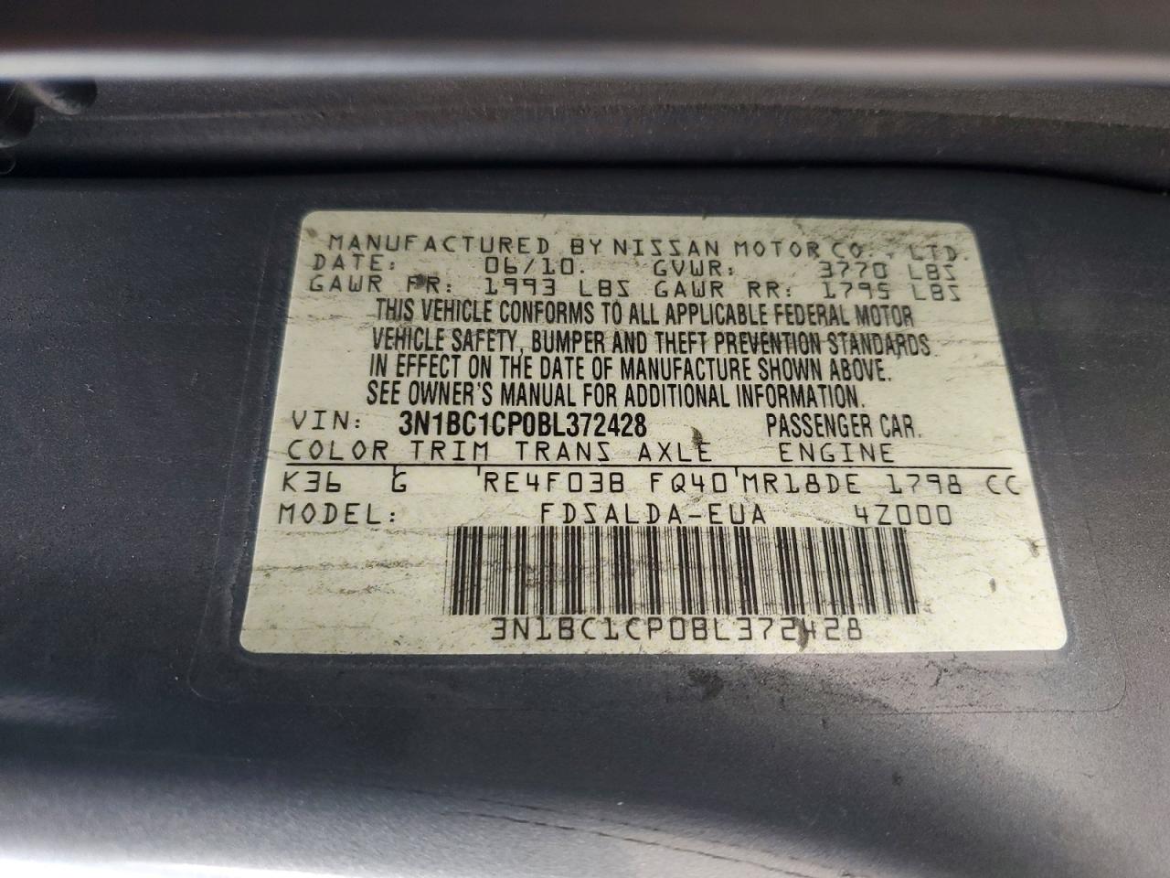 2011 NISSAN VERSA photo 23