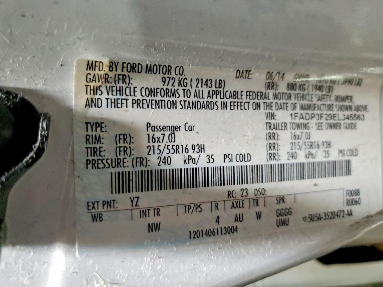 2014 FORD FOCUS SE photo 34