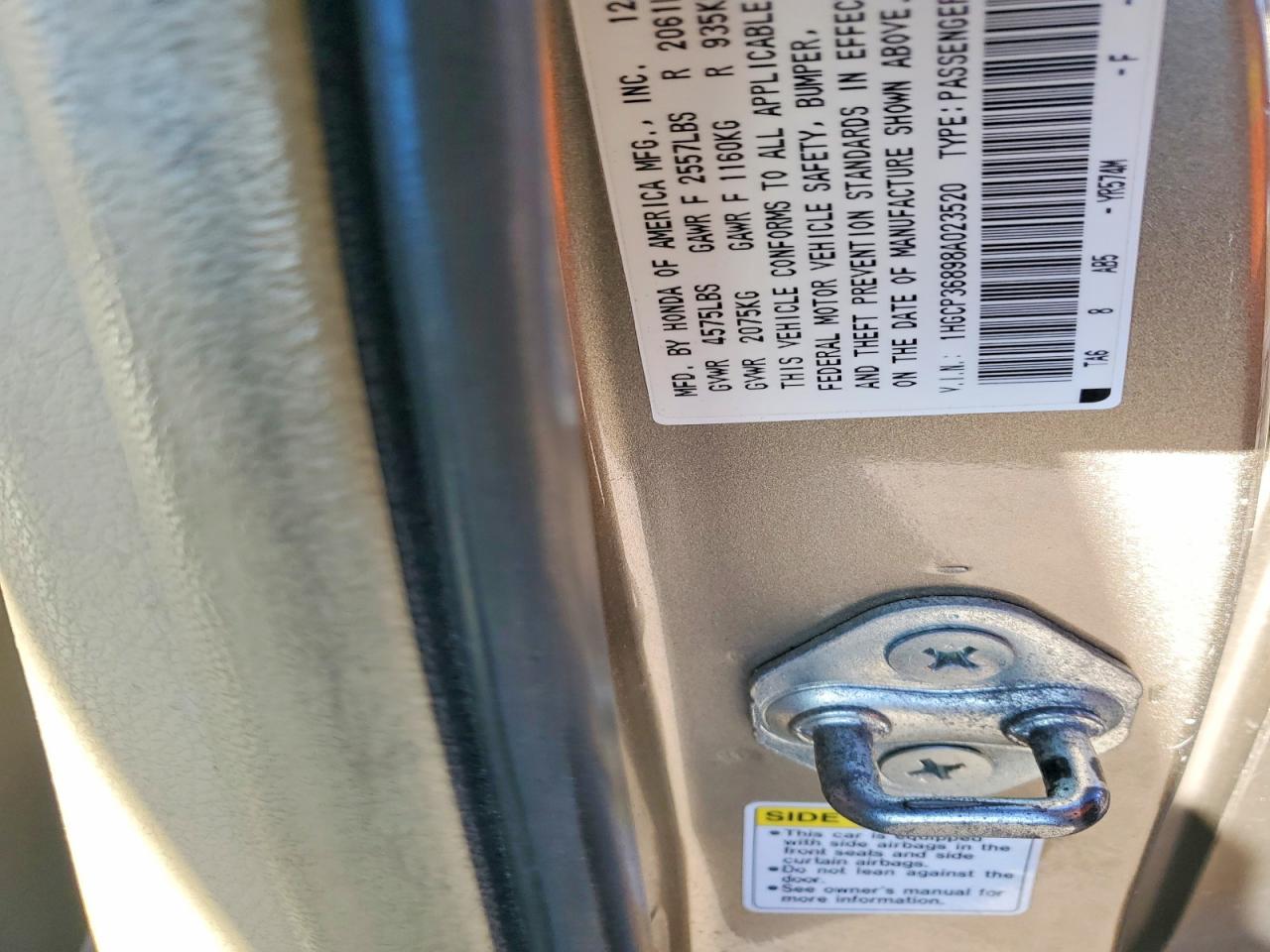 2008 HONDA ACCORD EXL photo 23