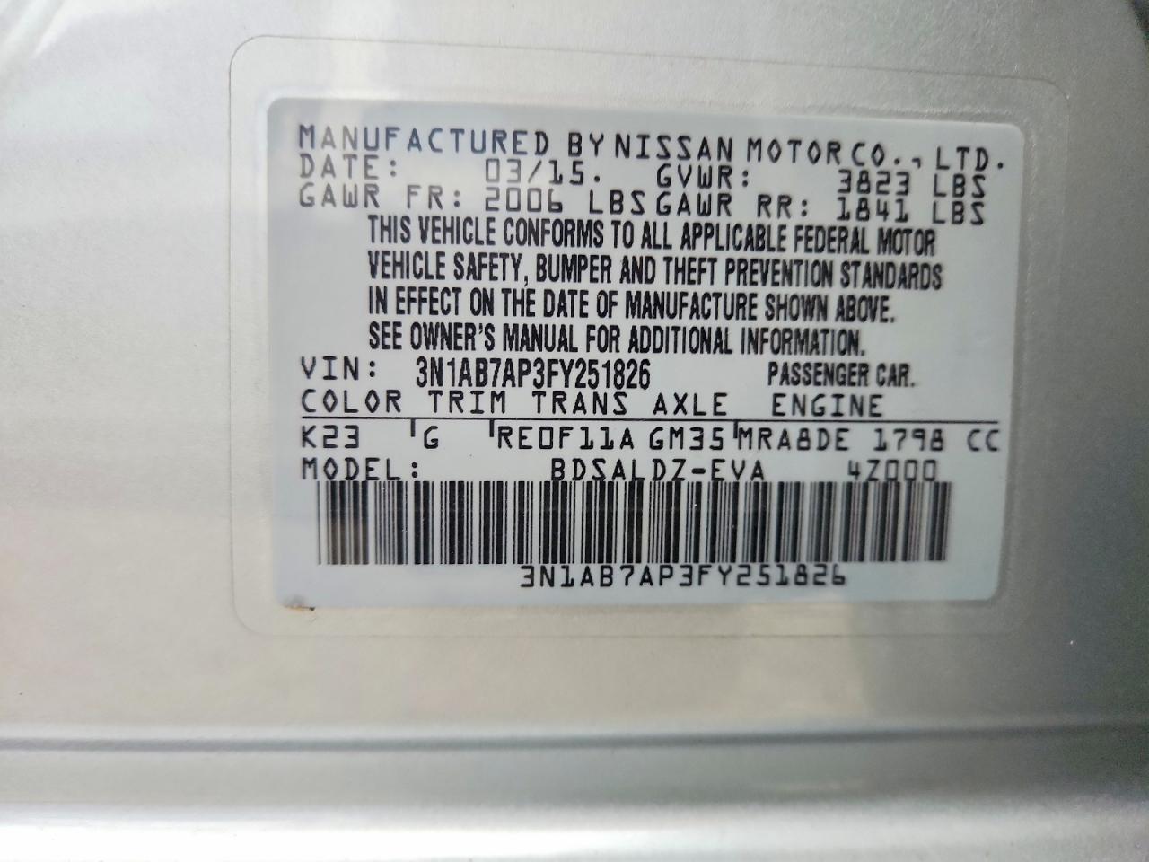 2015 NISSAN SENTRA S photo 12
