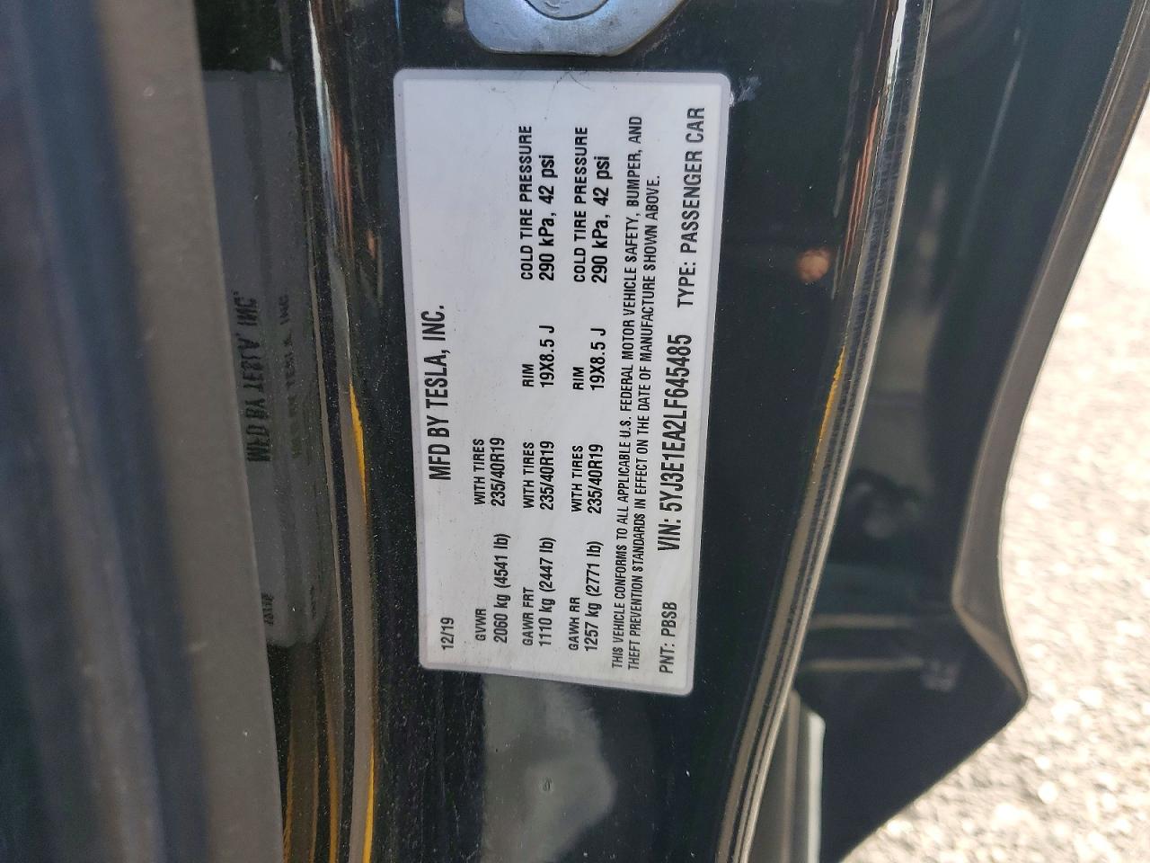 2020 TESLA MODEL 3 photo 12