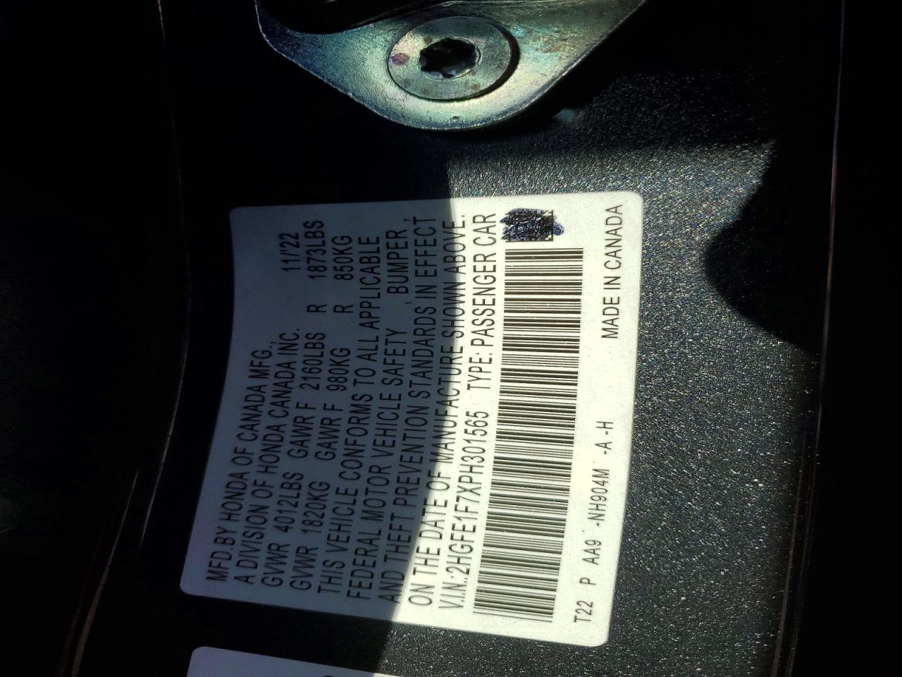 2023 HONDA CIVIC EX photo 37