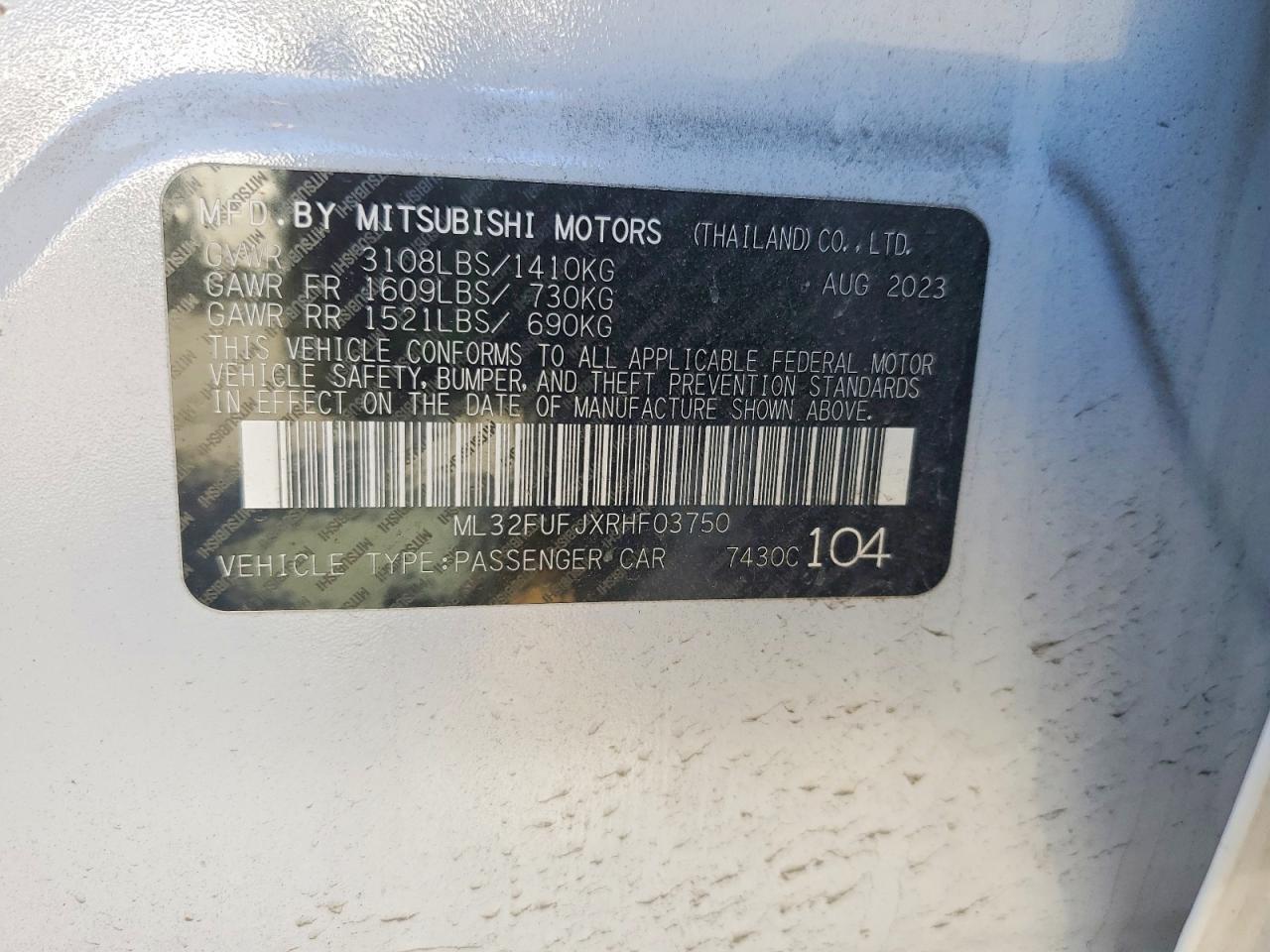 2024 MITSUBISHI MIRAGE G4 ES photo 23
