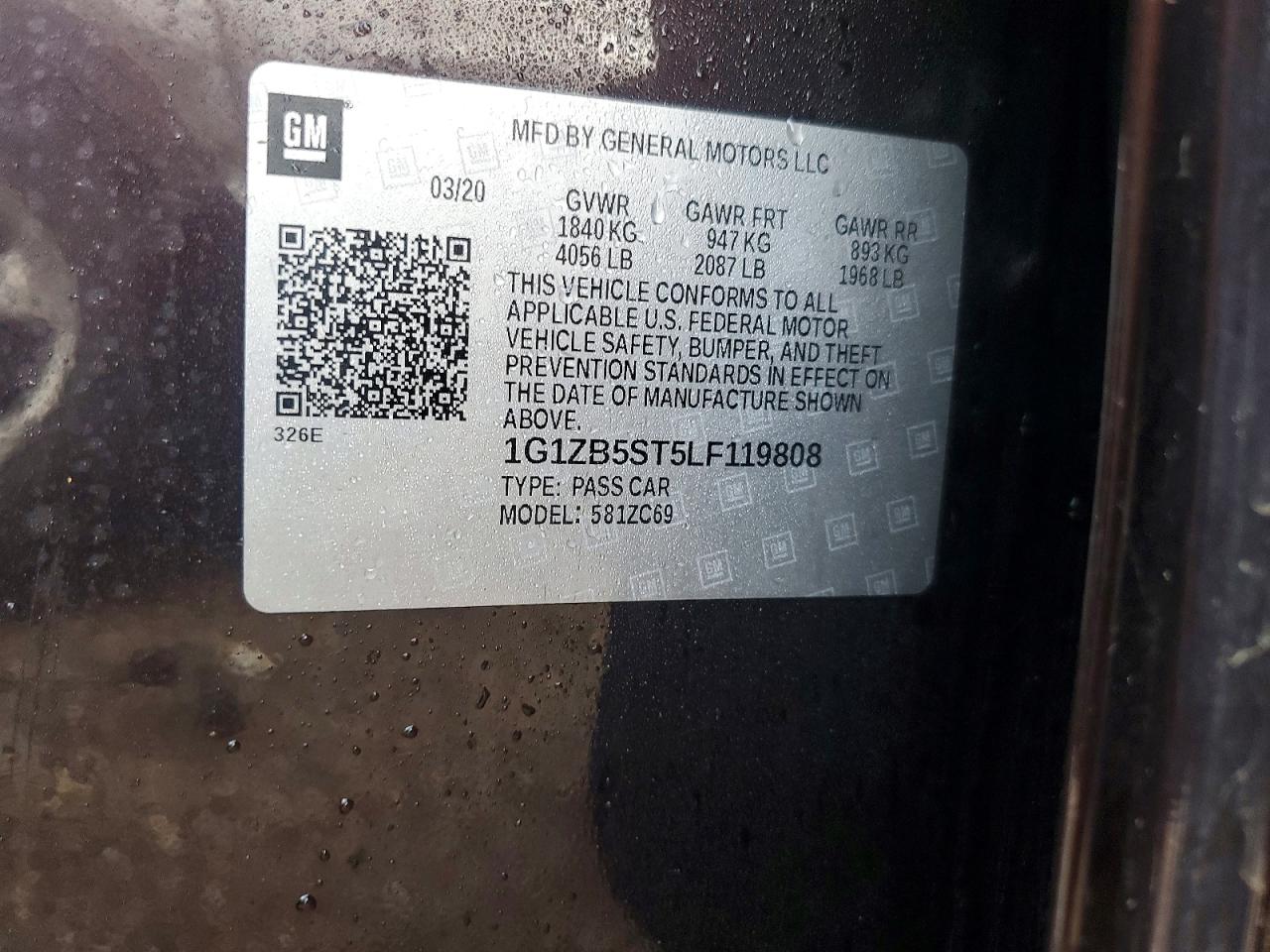 2020 CHEVROLET MALIBU LS photo 12