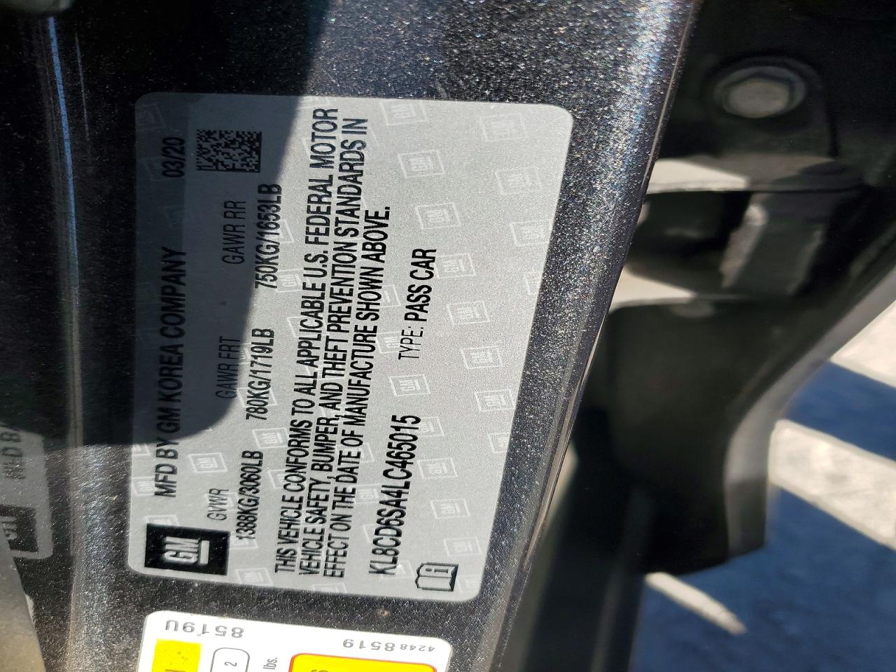 2020 CHEVROLET SPARK 1LT photo 34