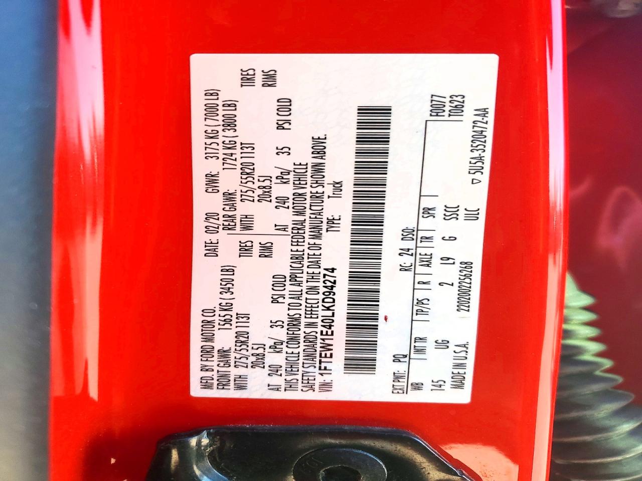 2020 FORD F150 SUPERCREW photo 25