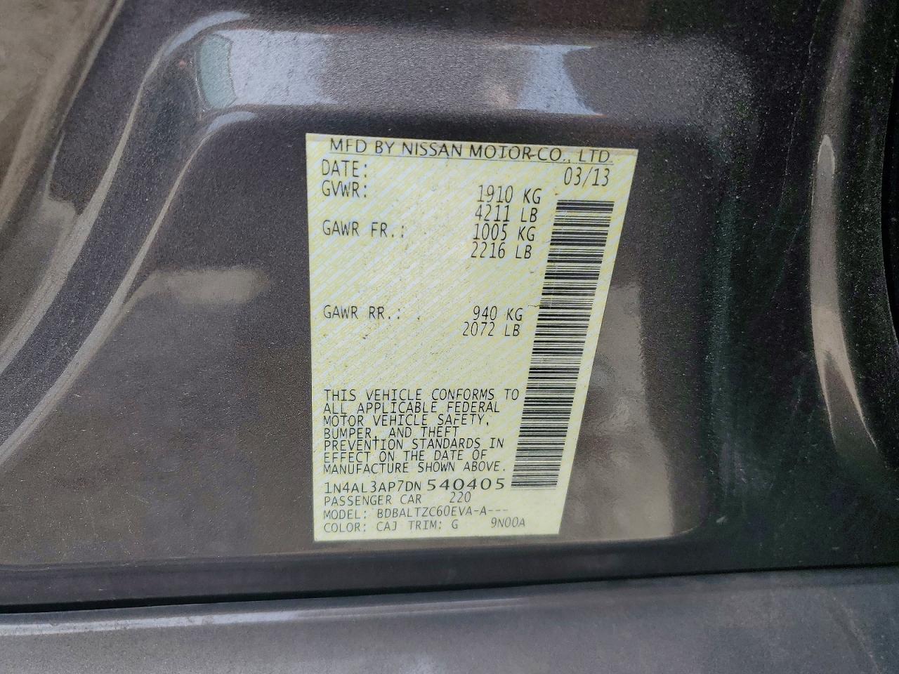 2013 NISSAN ALTIMA 2.5 photo 23