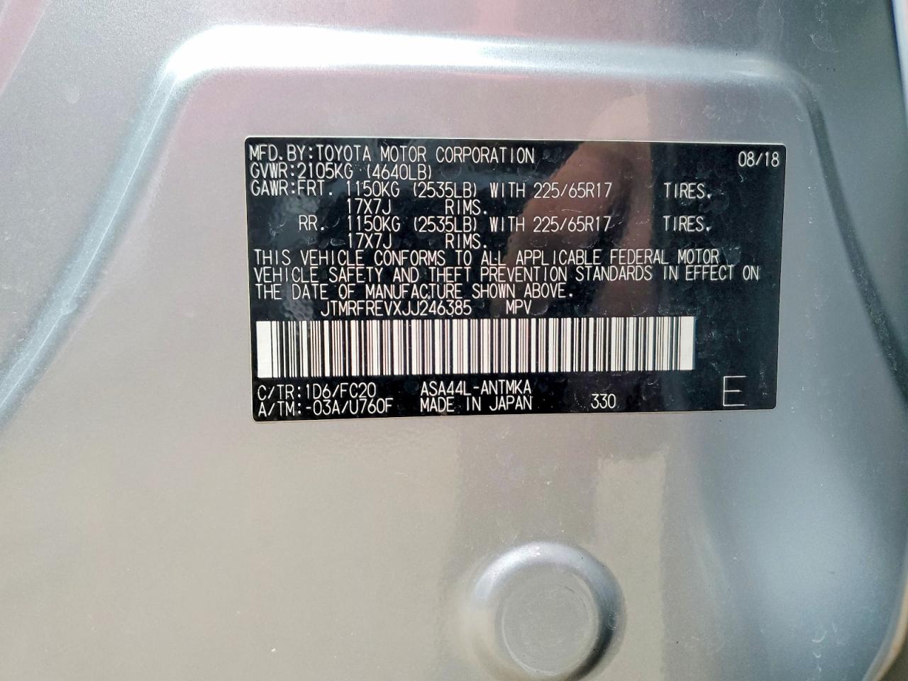 2018 TOYOTA RAV4 XLE photo 37