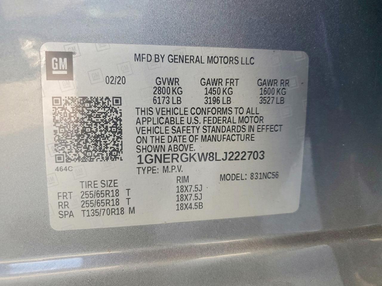 2020 CHEVROLET TRAVERSE LT photo 25
