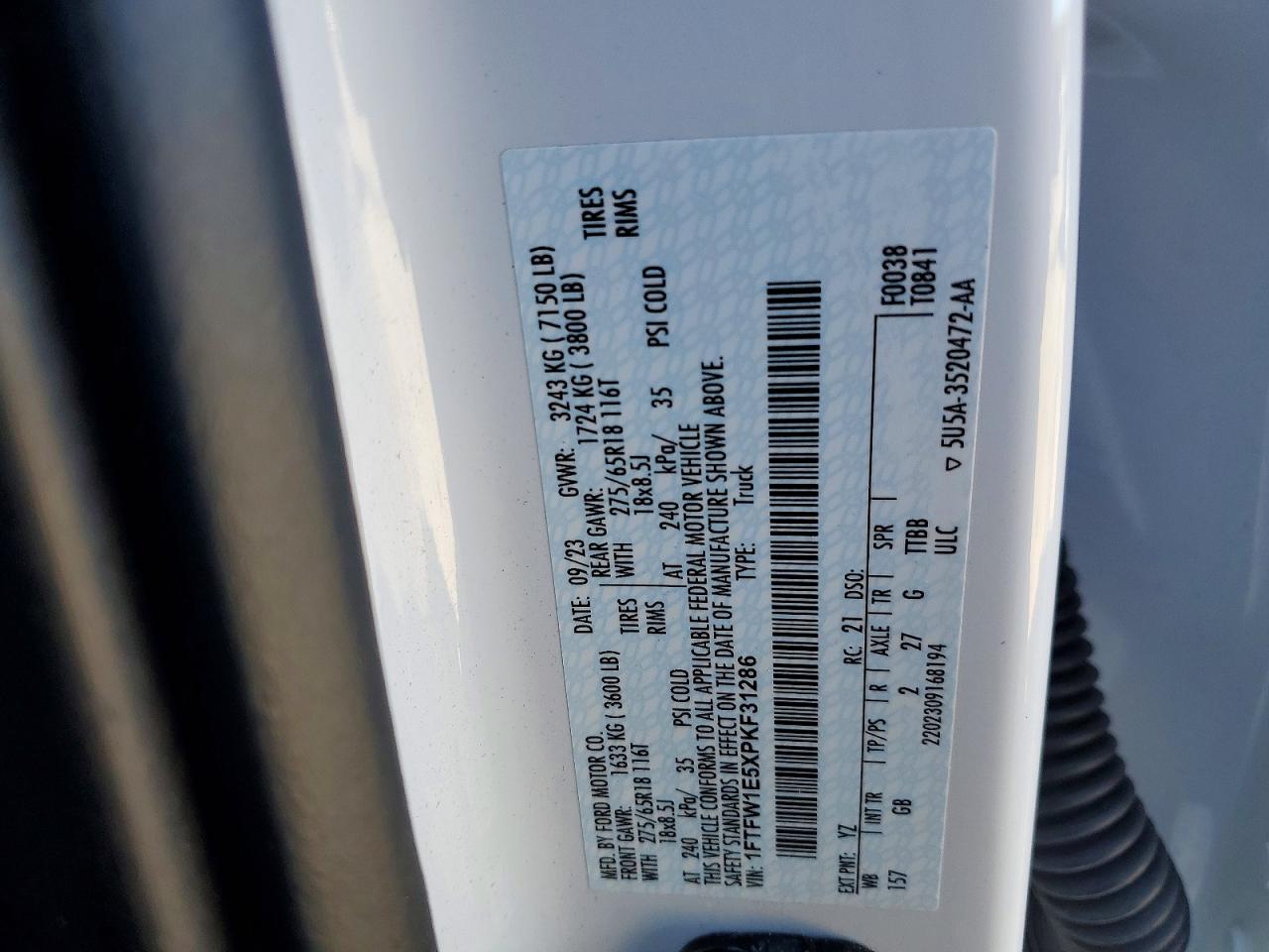 2023 FORD F150 SUPERCREW photo 12