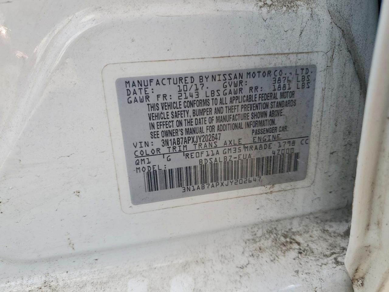2018 NISSAN SENTRA S photo 12