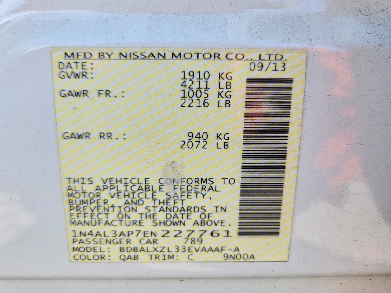 2014 NISSAN ALTIMA 2.5 SL photo 25