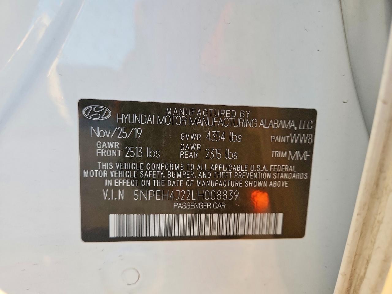 2020 HYUNDAI SONATA LIMITED photo 12