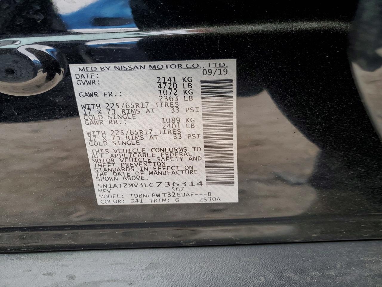2020 NISSAN ROGUE S photo 25