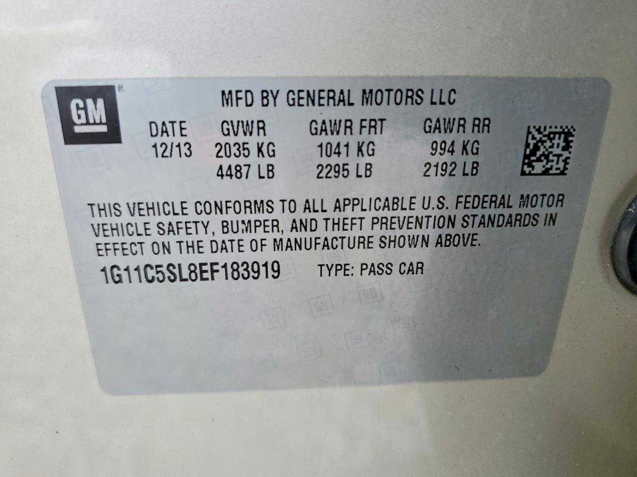 2014 CHEVROLET MALIBU 1LT photo 23
