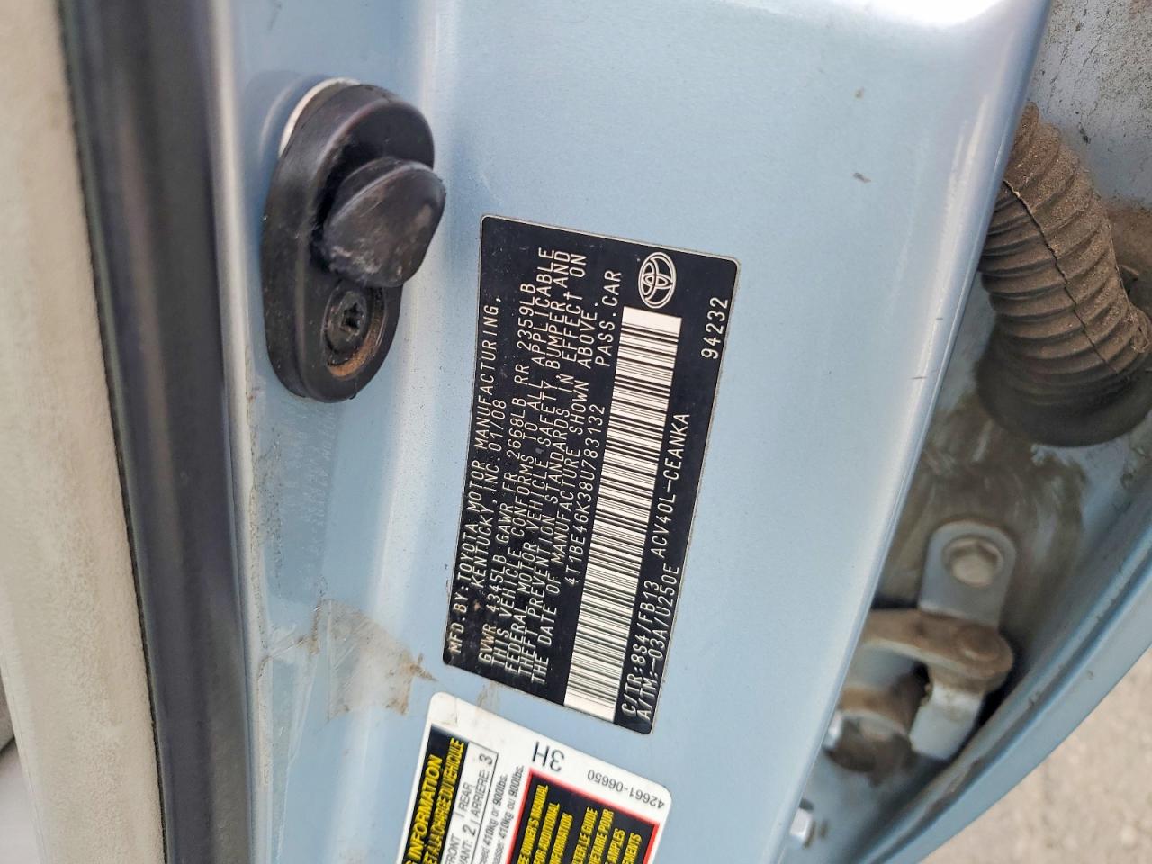 2008 TOYOTA CAMRY photo 23