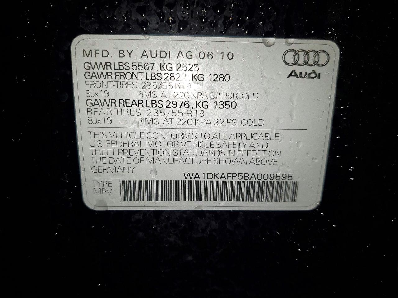 2011 AUDI Q5 PREMIUM PLUS photo 13