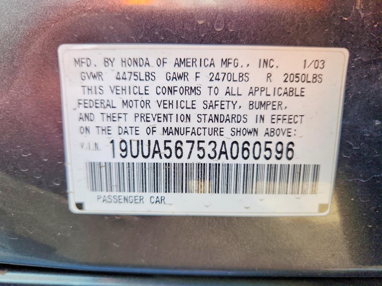 2003 ACURA 3.2TL photo 12