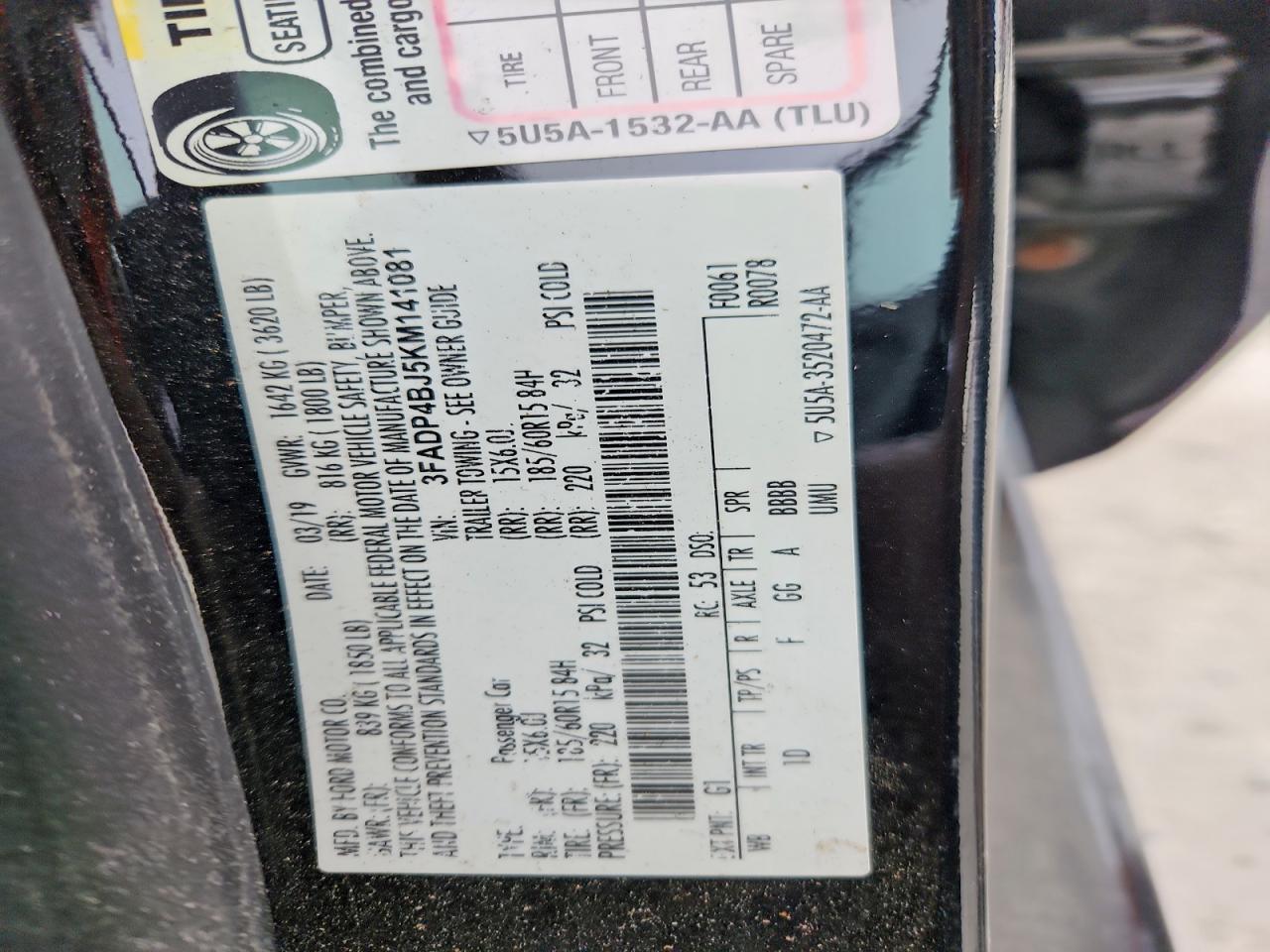 2019 FORD FIESTA SE photo 23