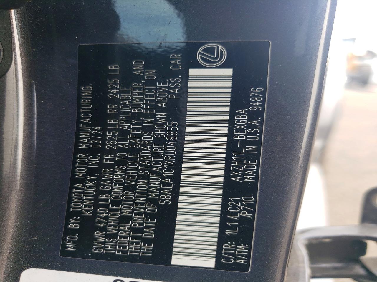 2024 LEXUS ES 300H BASE photo 23